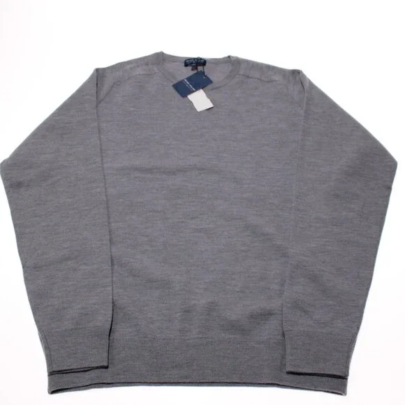 Peter Millar NWT Pullover Crew Neck Sweater Size XXL in Gray Wool Blend